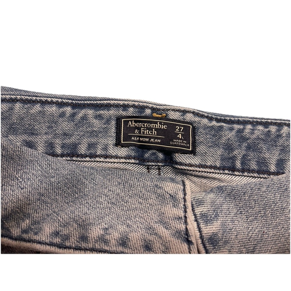 Abercrombie & Fitch Jeans Women 4L/27 Blue Mom High Rise Stretch Denim - Picture 5 of 5